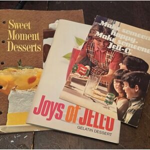 Jell-O Vintage Recipe Booklet Lot Joys of Jell-O 1970 Retro Kitchen Decor Kitsch